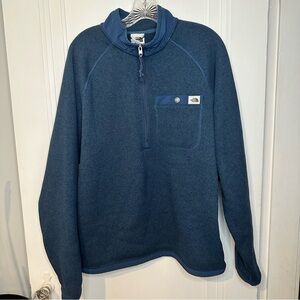 The North Face Men's Gordon Lyons Quarter Zip Blue Sweater